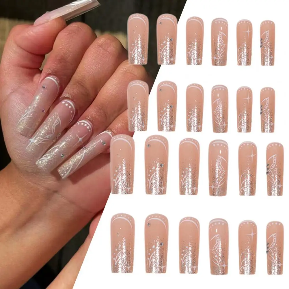 Lightweight 1 Box Beautiful Long Lasting Manicure Tips Sticker Easy to Stick Household Supply