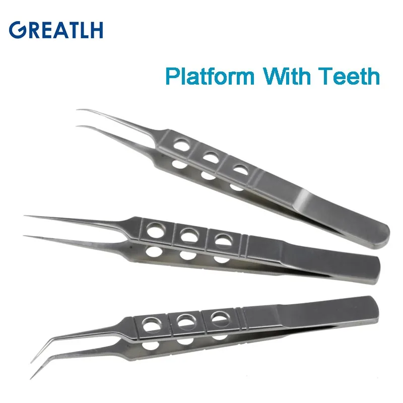 Edelstahl Ophthalmic Zange Gerade Gebogen Winkel Zange Augen Instrument