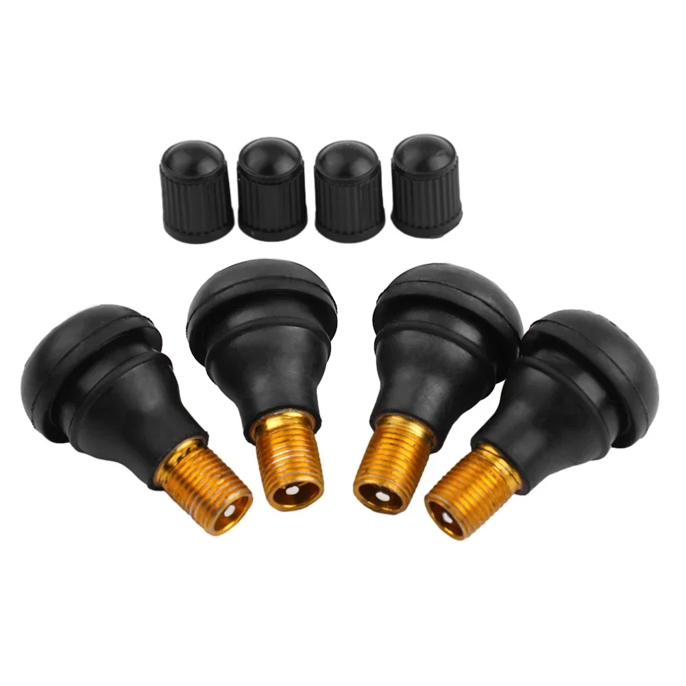 

Tyre Valve Stems TR412 Rubber Nozzle 4PCS High Quality Rubber Valve TR412 Tire Tubeless Nozzle Wiith Valve Core