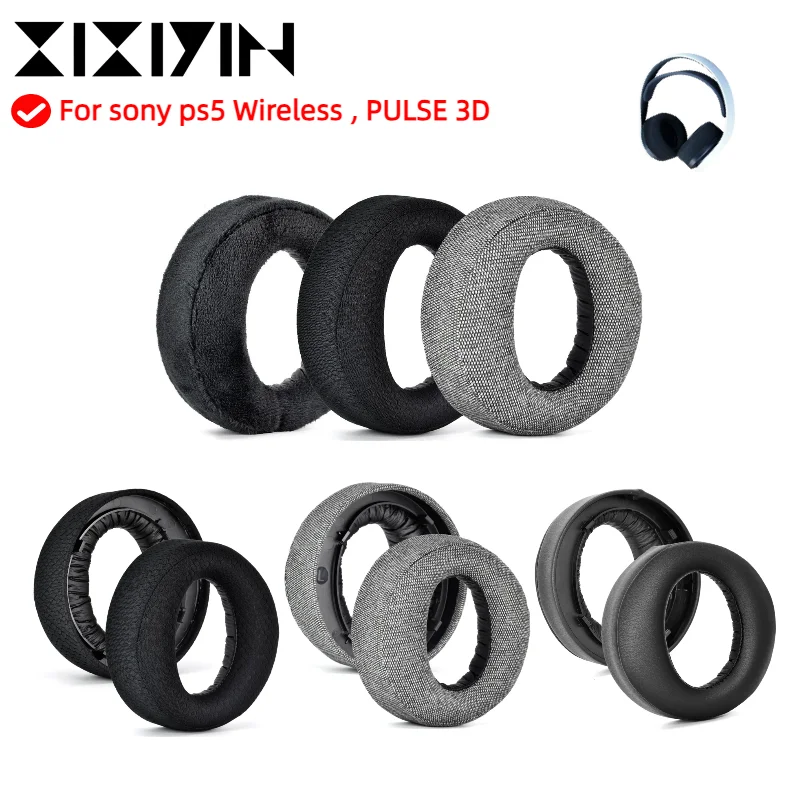

Earphone pads For Sony Playstation 5 Pulse 3D PS5 big Wireless Headsets replacement Earpads Mesh cloth Memory Sponge Soft