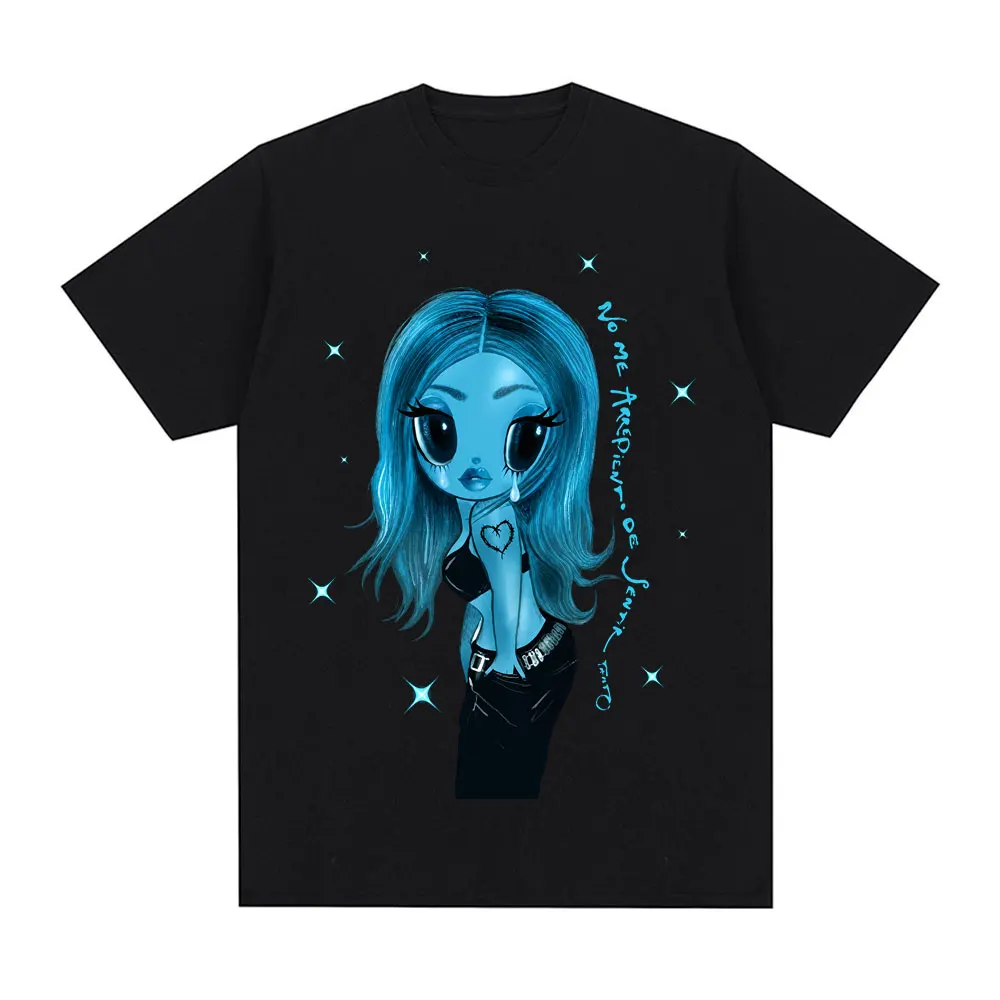Karol G No Me Arrepiento De Sentir Tanto Album Merch T-shirt Men Women Clothing Casual Cotton Short Sleeve T Shirt Streetwear