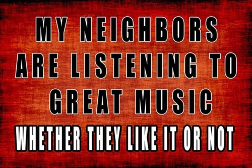 New Tin Sign Sarcastic Metal Tin Sign Wall Decor Man Cave Bar My Neighbors Are L