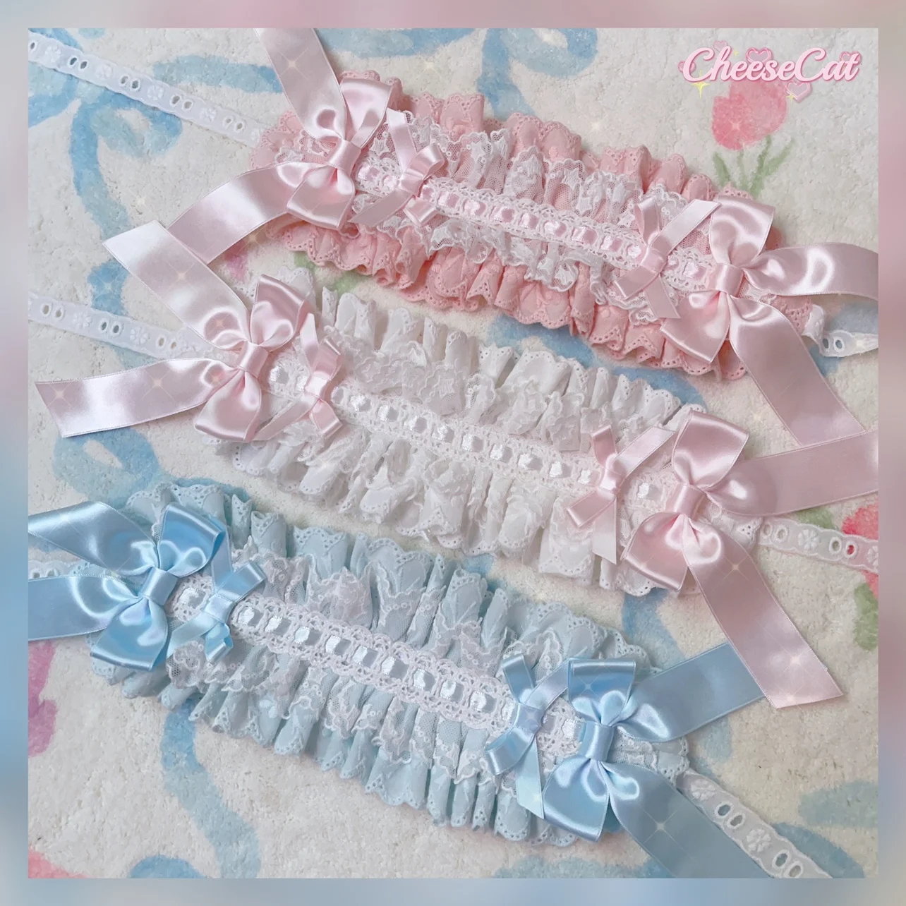 Multi-colored ! Japanese Style Ribbon Bow Christmas Gift Lolita Headband Girl Women\'s Sweet Lace Bow Hairband Headwear