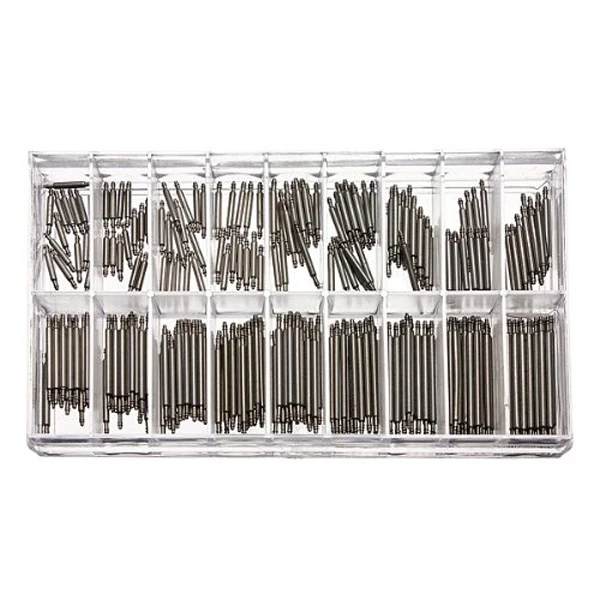 

360pcs 8-25Mm Stainless Steel Band Spring Bars 18 Sizes Each Silver Repair Tool Set Spring Bar Remover Pin Pusher Double