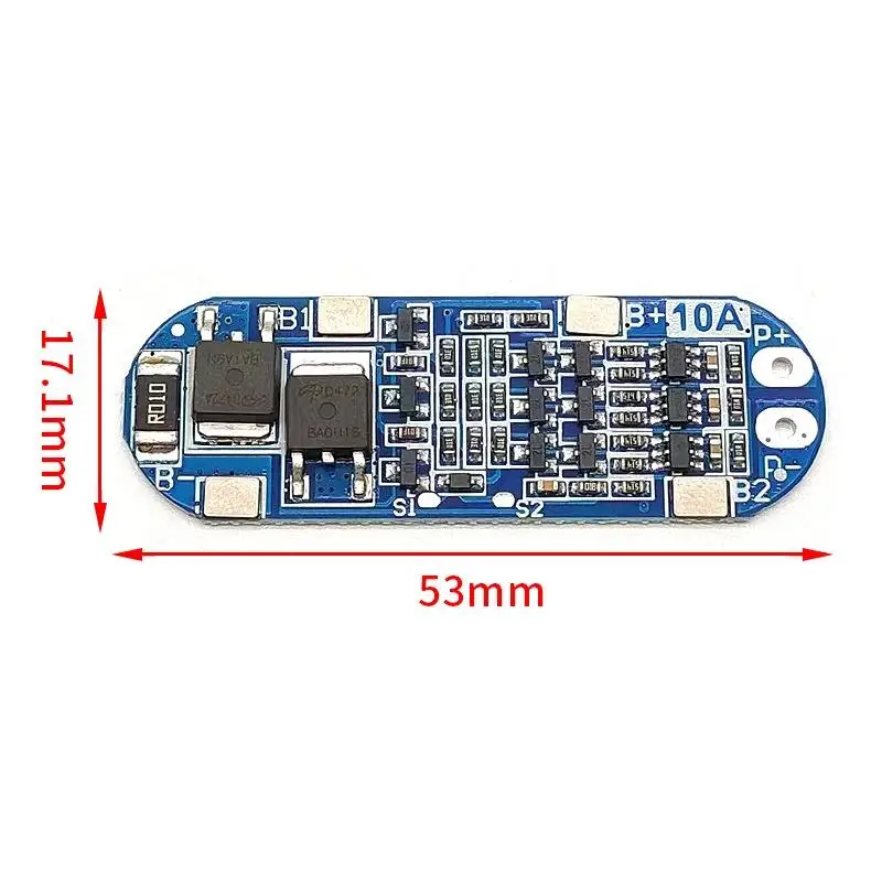 3S 10A BMS 12V Lithium Battery Protection Board Overcharge Overdischarge Short Circuit for Portable Drone Battery Packs