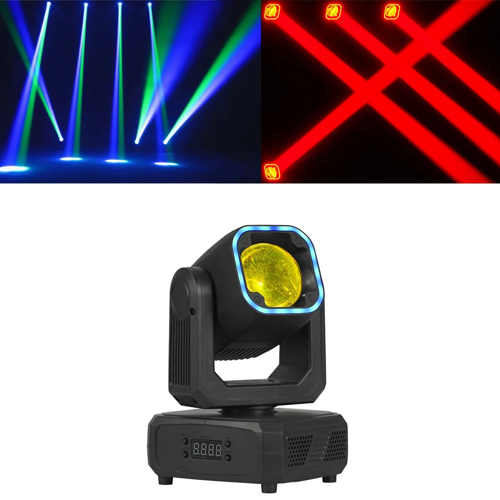 

60W Small Beam Moving Head Light with RGB Aperture 15x5050 LED Strip DMX DJ Stage Light for DJ Home Party Event Show