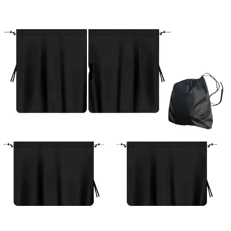 ♩1/2/4pcs Car Privacy Curtain Set Window Shade For Travel Nap Night Camping - Detachable Simple Curtain For Vehicle Windows view 4