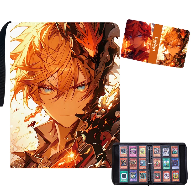 Genshin Impact Animation بطاقة ذات سعة كبيرة أربعة تسعة قصر فاخر بسحاب حقيبة بيك اب بطاقة بطاقة مجموعة الأطفال #6