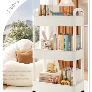 عربة رف تخزين متنقلة غرفة نوم متعددة الطبقات رف تخزين منظم مطبخ منزلي عربة متعددة الوظائف مع رف عجلات أفضل 6 عربة وجبات خفيفة مستعملة - رقم 1