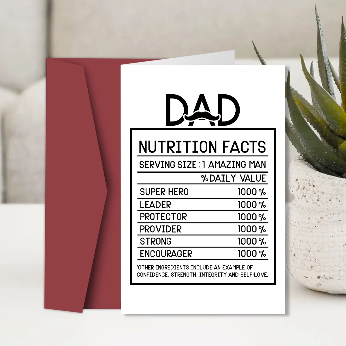 1 carte de vœux de la fête des pères avec enveloppe, carte d'anniversaire pour papa, grand-père, pour exprimer l'amour pour papa, cadeau de la fête des pères
