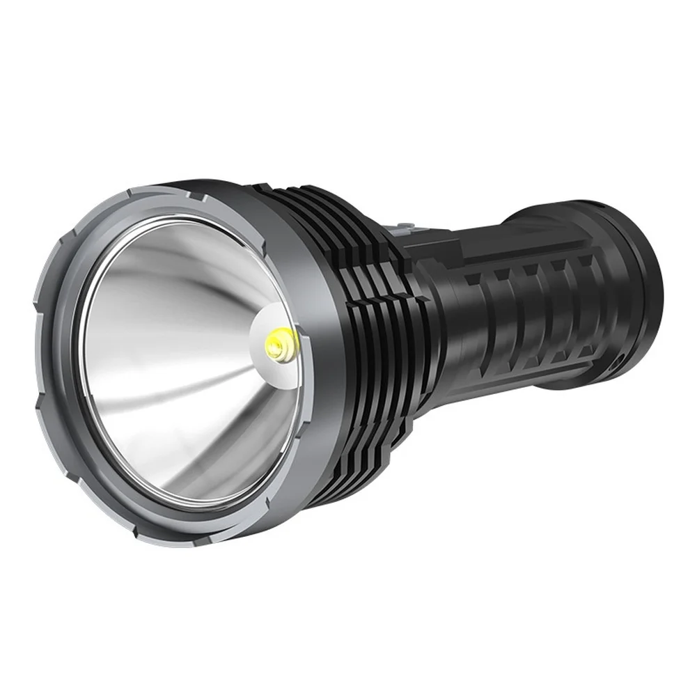 USB Charging Outdoor Flashlight Outdoor Lighting Waterproof Shell Black 1000lm Flashlight Built-in 3500mAh Battery