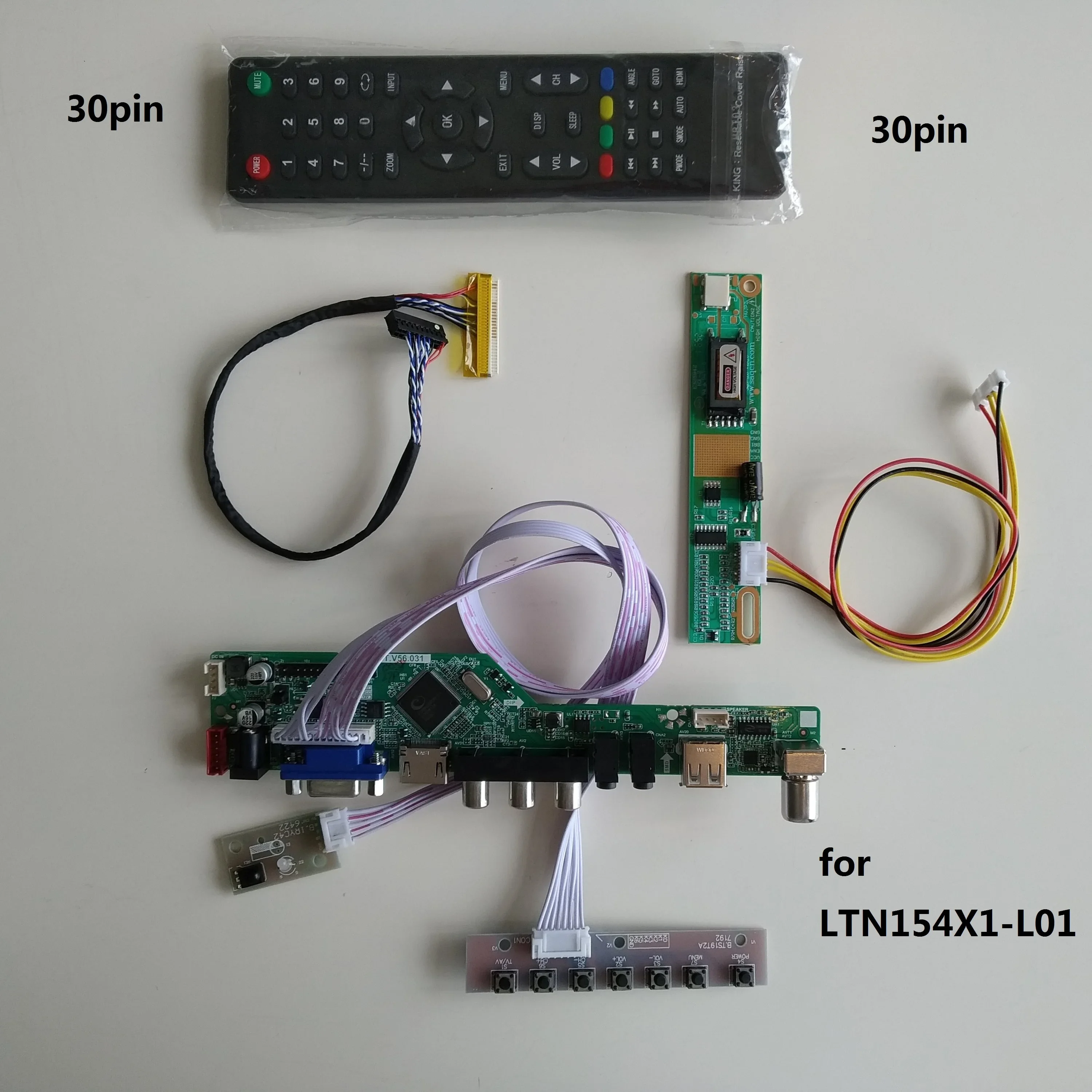 TV VGA AV USB LCD LED AUDIO  Control Board card DIY For display LTN154X1-L01 1280*800 15.4