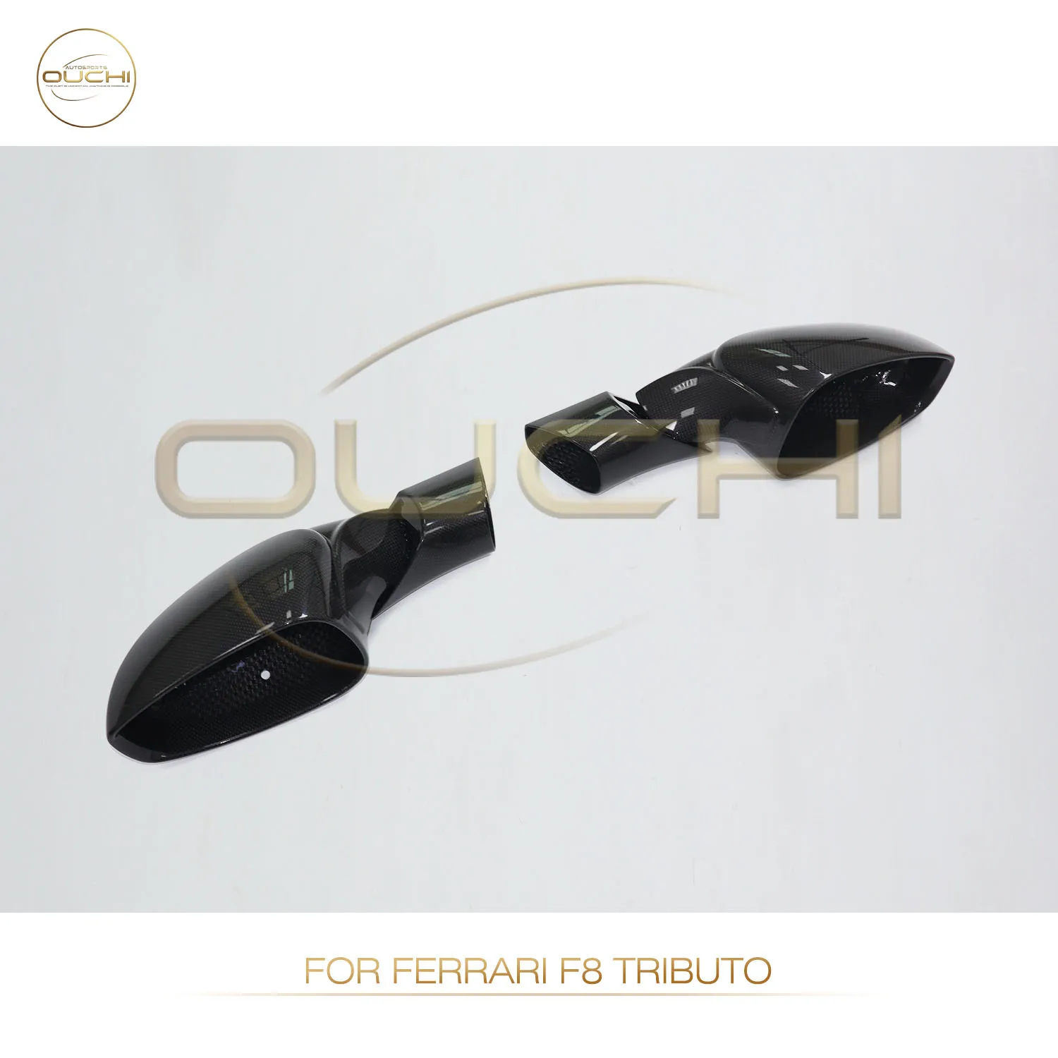 

OUCHI Carbon Fiber Mirror Caps for Ferrari F8 Tributo Exterior Styling Accessories Sporty Look Lightweight