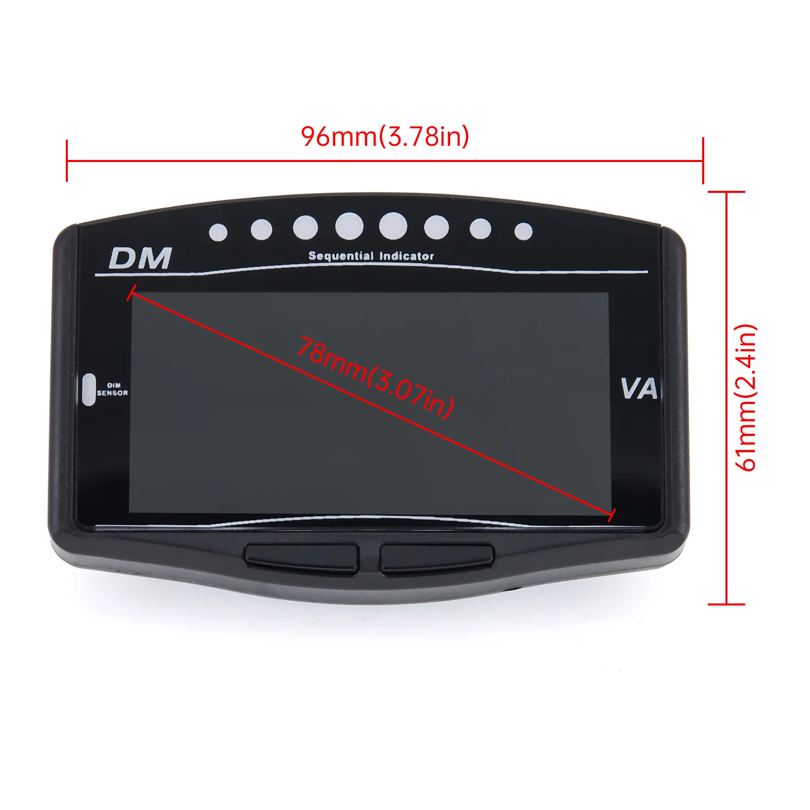 Tacómetro 5 en 1 para coche y camión, medidor de nivel de combustible, voltímetro de presión de aceite y temperatura del agua, Sensor Digital 1/8 NPT, 12V, 24V