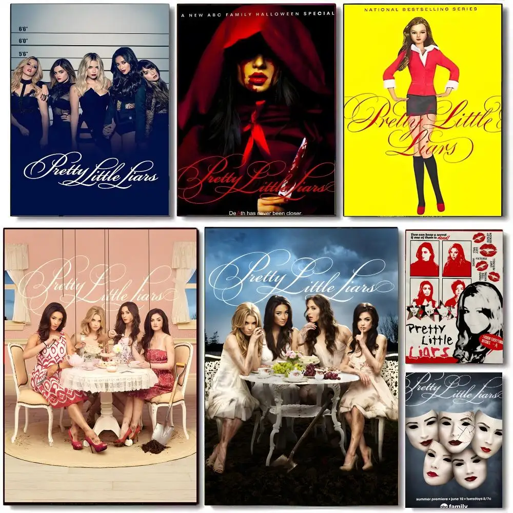 P-Pretty Little L-Liars Tv Poster High Quality Bedroom Living Room Aesthetic Wall Decoration Painting Stickers Gift