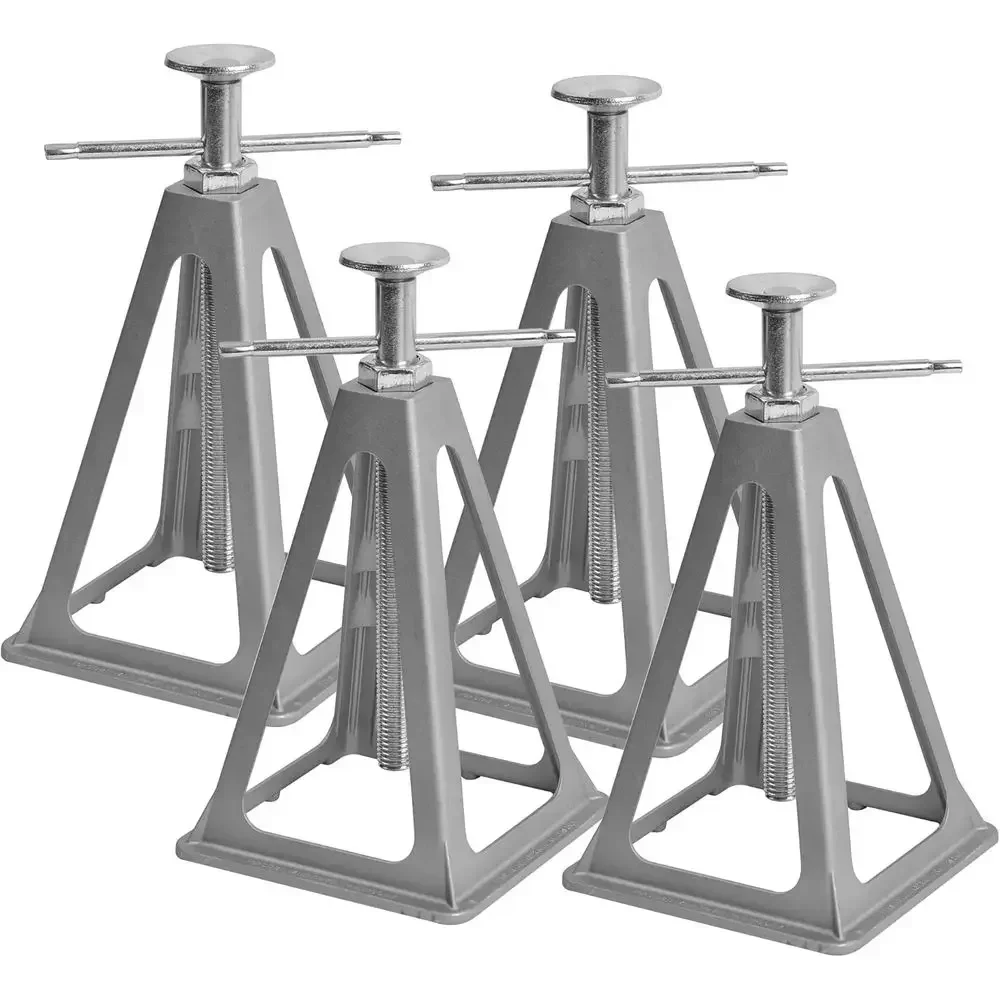 Aluminum RV Stabilizer Jacks 4 Pack with Additional Screw Nuts, Screw Jack Stands, Stabilize and Level RV Trailer Camper, Suppor
