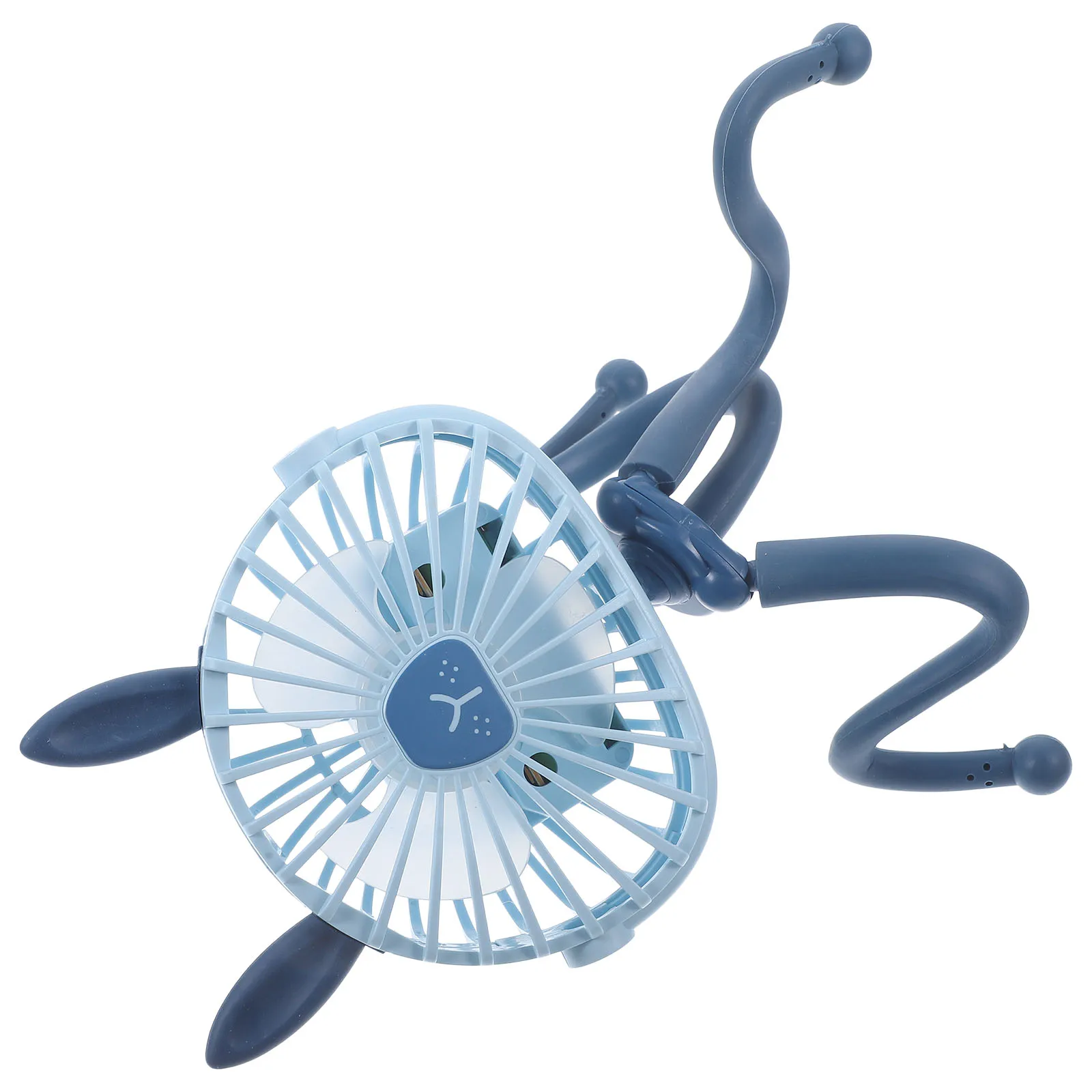 

Rabbit Ear Fan USB Rechargeable Stroller Blue Flexible Tripod Adjustable Direction Portable Handheld Mini Cooling Fan for Baby