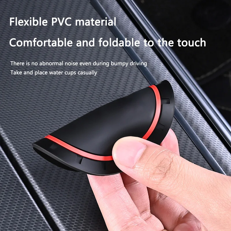 PVC Silicone Car Coaster Water Cup Slots Mat Anti-slip Pad Bottle Holder For VW Golf Passat Bora Jetta Tiguan Scirocco Lavida