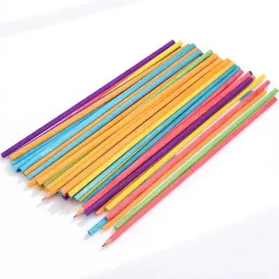 

50 Pcs Colored Rhythm Sticks Wooden Musical Instruments for Percussion Music Education Accessories