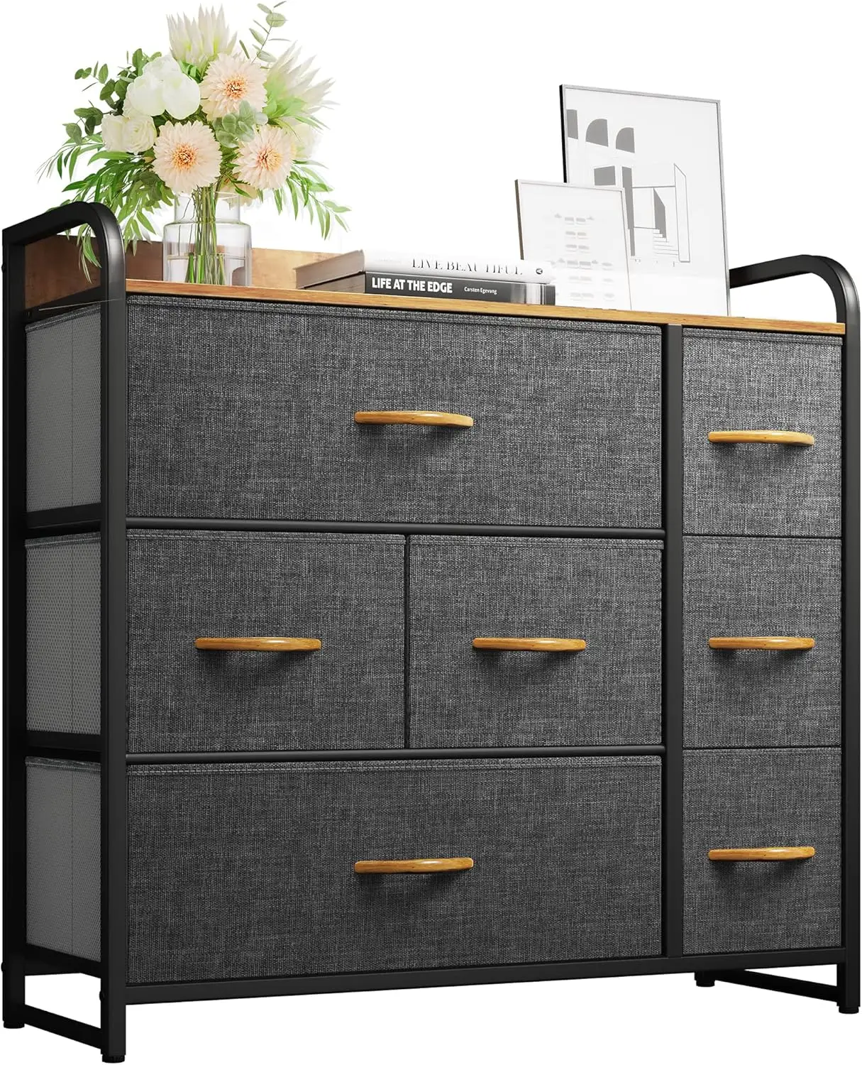 

NEW Dresser with 7 Drawers Storage Tower, Organizer Unit for Bedroom, Living Room, Hallway, Closets & Sturdy Steel Frame