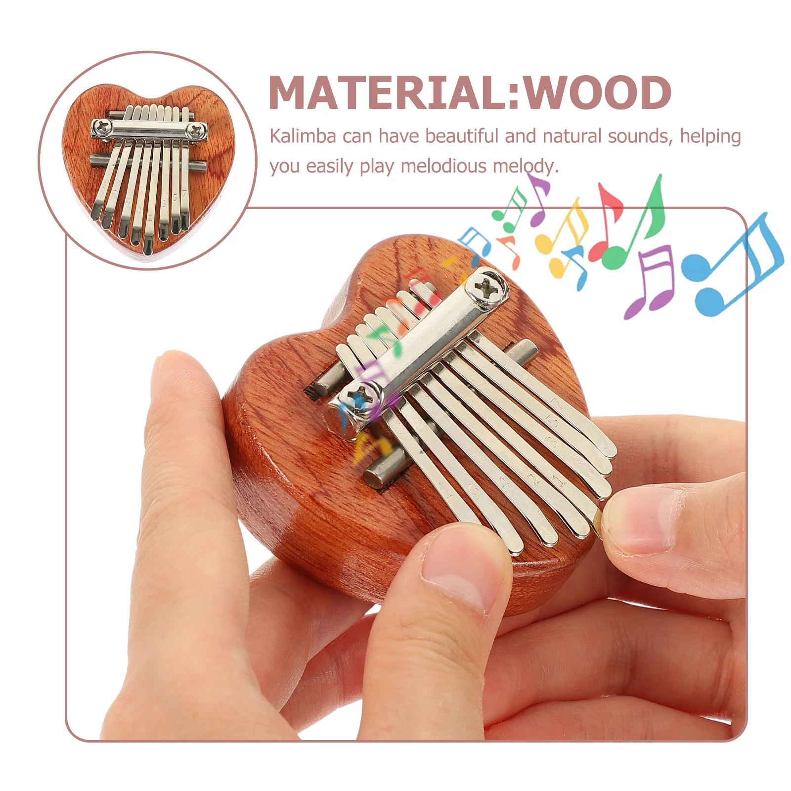 

3Pcs Kalimba Beginner Wooden Mini Thumb Piano 8-Note Portable Music Instrument Smooth Tone Lightweight Design Ideal for Home