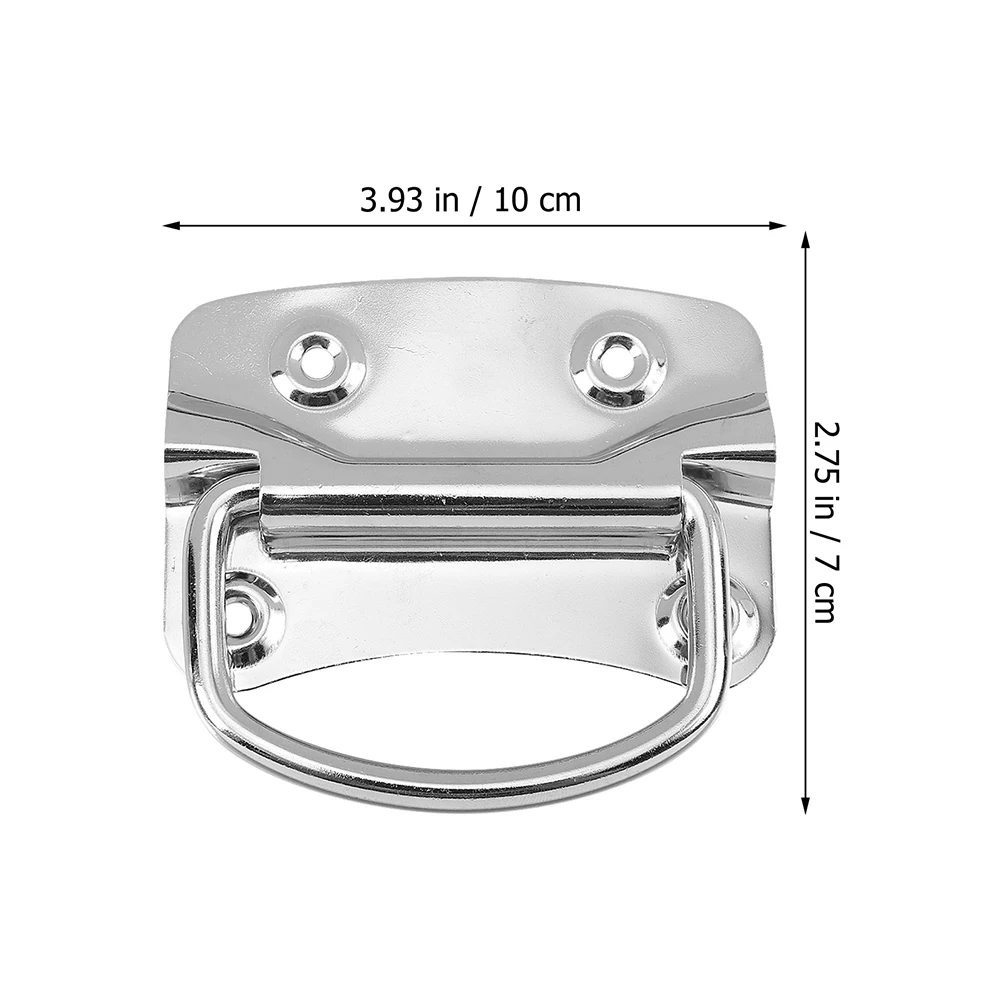 

4 pcs Stainless Steel Tool Box Drawer Handle Foldable Heavy Duty Sturdy Rust Resistant Durable Cabinet Accessories for Storage