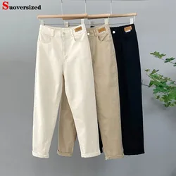 Big Size 4xl Baggy Harem Jeans Women Casual Streetwear Denim Pants With Belt Korean High Waist Vintage Off White Kot Pantolon