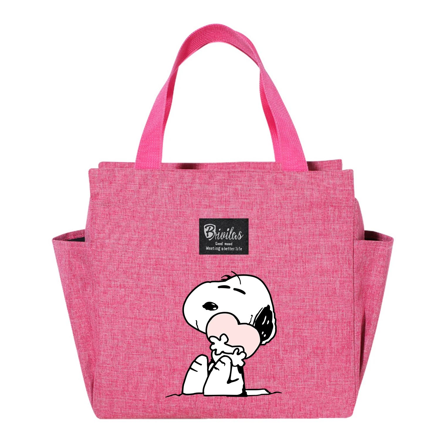 Snoopy Nieuwe Lunchtas Cartoon Draagbare Geïsoleerde Tas Grote Capaciteit Vers Zakje Voedsel Thermische Doos Tote Picknick Container Zakken Cadeau