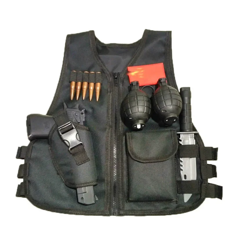 Chaleco táctico de camuflaje para niños – Caza, combate y juegos CS - imagen 3