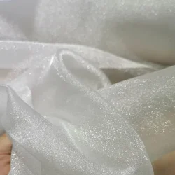 Organza Glitter Fabric Soft for Wedding Dress Children's Clothing Designer Handmade Diy Sewing Material Cloth By The Meter