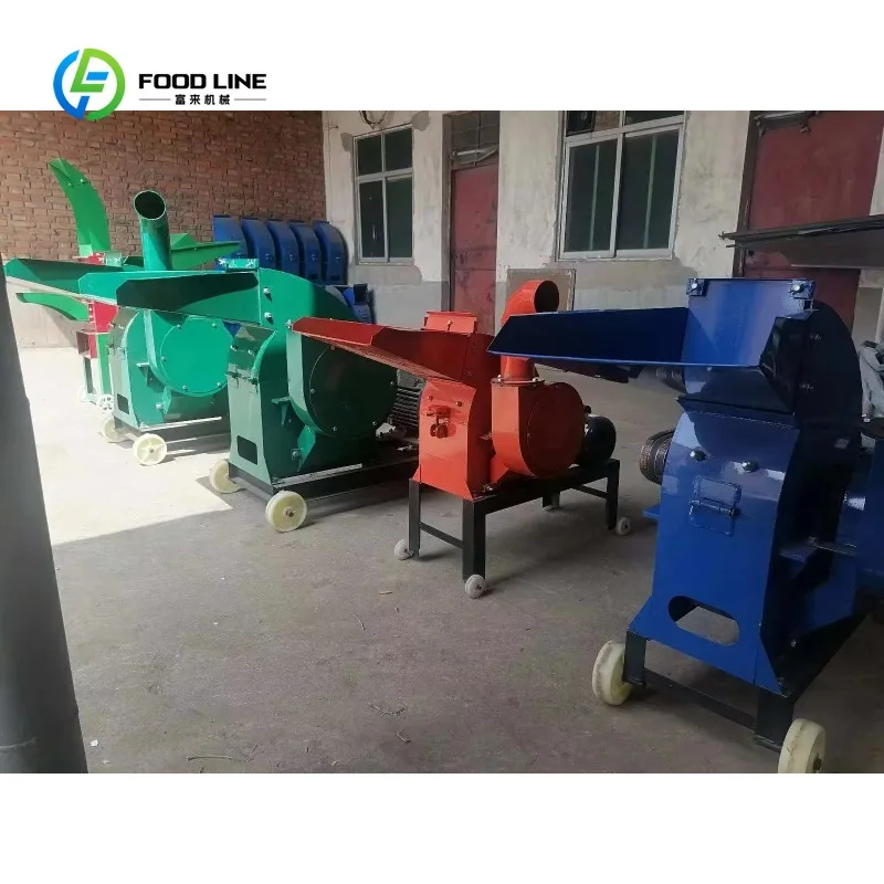 Customized 500kg/H Diesel Hammer Mill Crusher Self-priming Portable Cyclone Dust Collector For Corn Straw Feed
