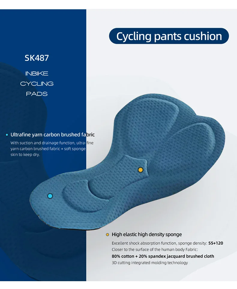 INBIKE Damen Radsport-Trägerhose, Outdoor, Rennrad, Radfahren, Trägerhose mit gepolsterter Radhose, Fahrradbekleidung, schnell trocknend – Detail 6