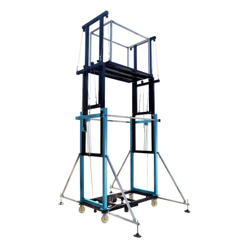 Automatic lifting platform remote control mobile decoration foldable portable electric lifting scaffolding