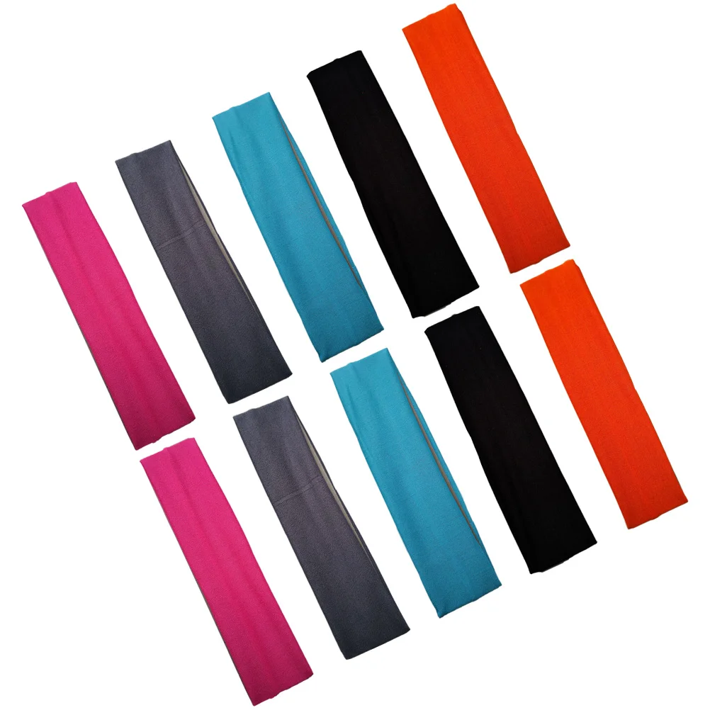 مجموعة عصابات رأس قابلة للتمدد مكونة من 10 قطع للنساء عصابات رأس لليوجا للجري والتمارين والبيلاتيس والمكياج والاستحمام ومجفف الشعر