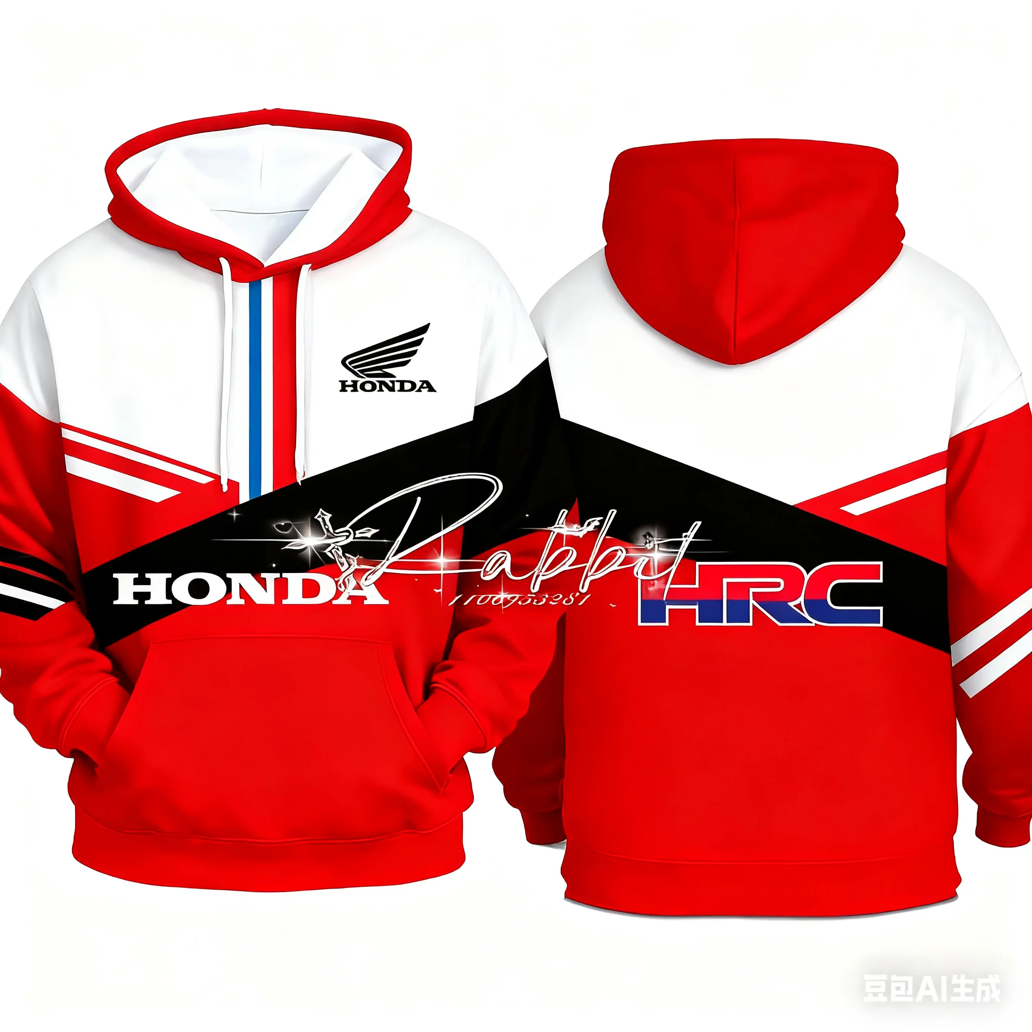

Spring 3D Printed Honda Racing Men's Motorcycle Hoodie Fashionable Racing Pullover Outdoor Sports Shirt for Men Trendy clothing