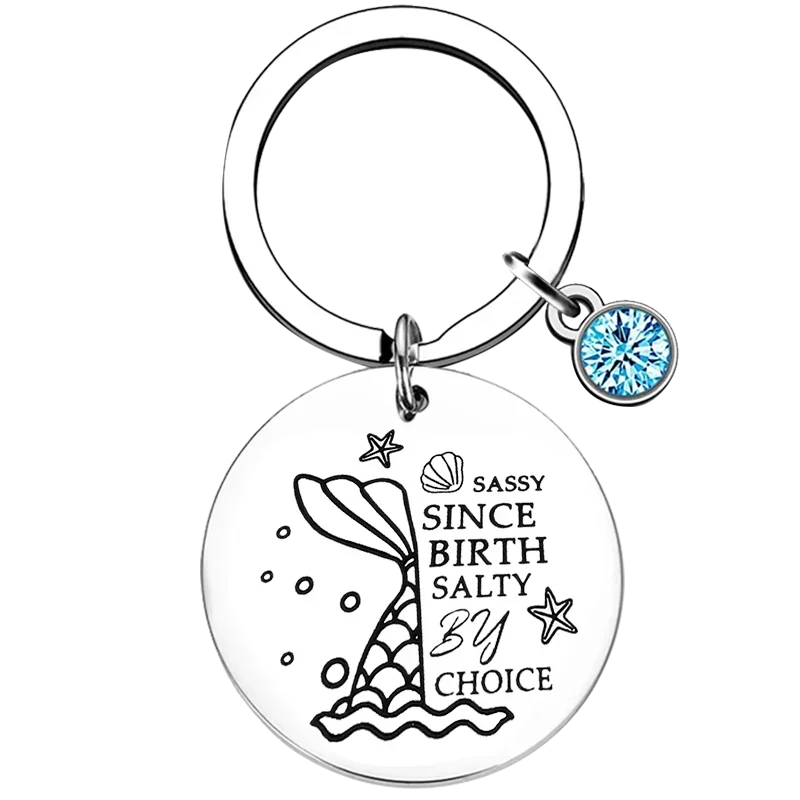 Funny Starfish shells Mermaid Keychain Beach Key Chain Pendant Jewelry Beach lover Gift