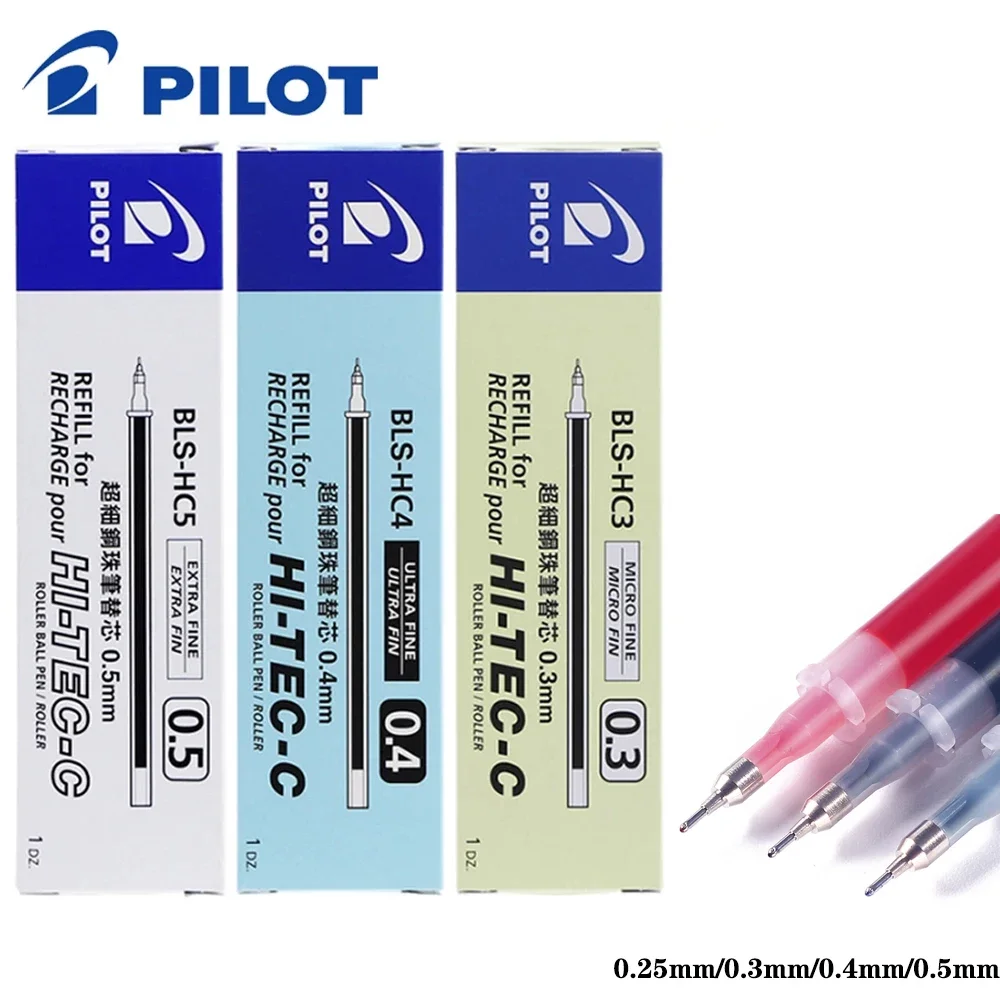 

12 PILOT Gel Pen Refills BLS-HC4 Suitable for BLLH-20C3/4 Writing Smooth/ Non-blocking Ink Stationery Accessories 0.3/0.4/0.5mm