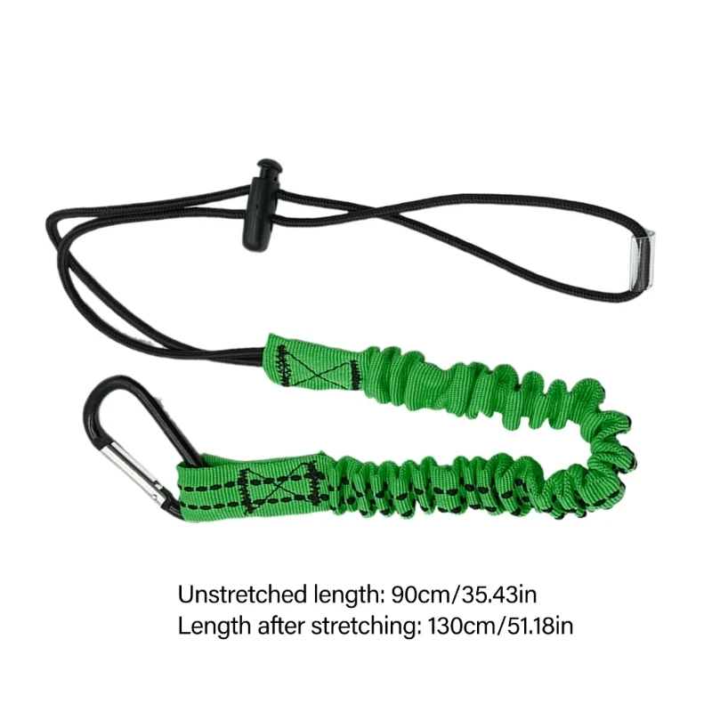 Portable Tool Lanyard with Screw Locking Carabiner Thicken Safety Rope Safety Bungee Tether Tool Lanyard Easy to Use