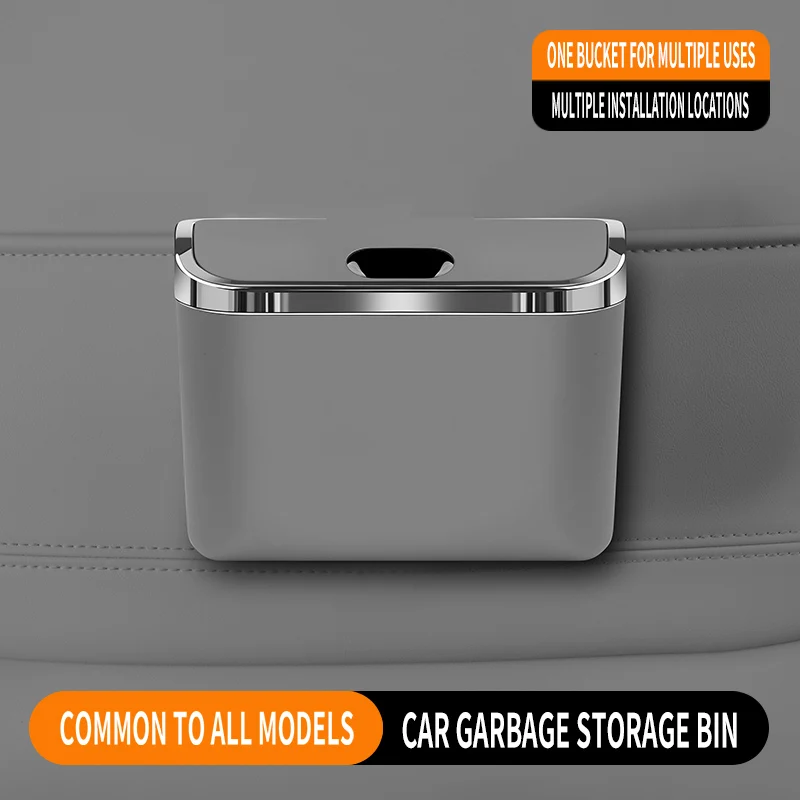 Car waste storage bin, hanging car trash can, car trash can with lid, universal car trash can, suitable for all car models