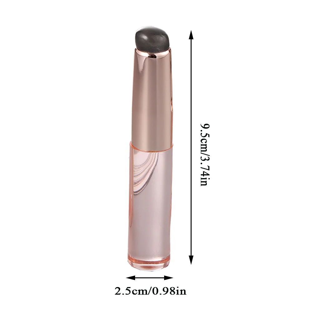 Pincel corrector de silicona para los dedos, herramienta de maquillaje Q suave, bálsamo labial, brillo labial, aplicador con cubierta a prueba de polvo, 2/1 piezas