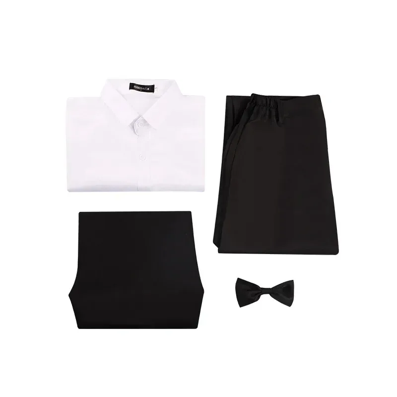 أزياء أنيمي بالمنشار رجل باور هيغاشياما كوبيني التأثيرية للنساء أزياء نسائية زي أسود بدلة كرنفال الهالوين jk;6