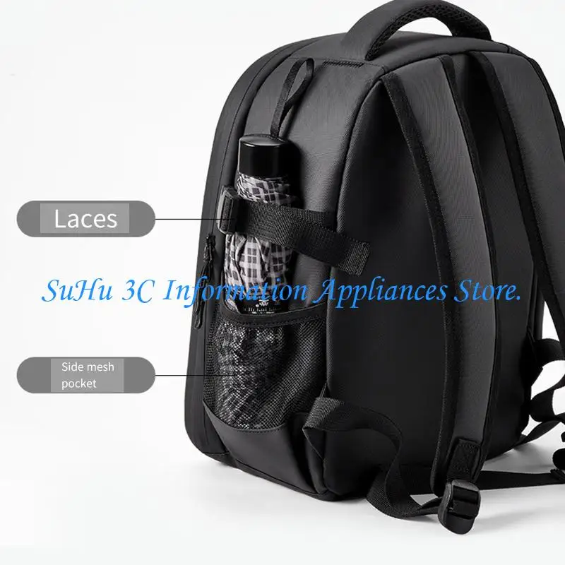 Camera Carrying Backpack with Divided Storage and Top Handle Travel Bag