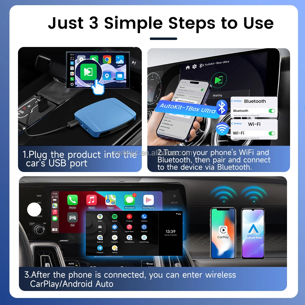 ultra Carplay Android 15 Sim Radio Carplay Wireless Adapter 5g 8 ram 256 Rom Car Video Ai Box Car Play Dongle