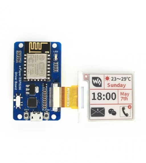 Placa controladora Waveshare e-Paper ESP8266, placa controladora universal para paneles e-Paper Raw, WiFi inalámbrico ESP8266
