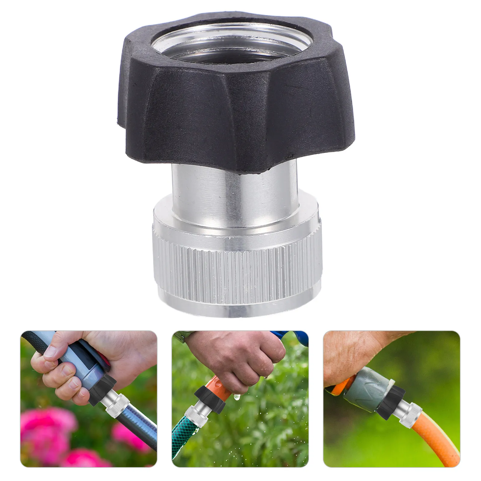 

High Pressure Washer Inlet Connector 3/4 Inch Garden Hose Adapter Durable Aluminum Filtered Sprayer Fitting Replacement