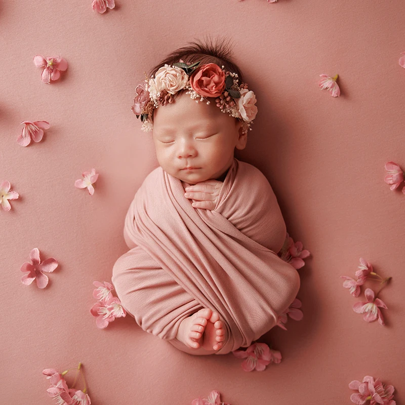 Fotografía de bebé recién nacido, envoltura suave elástica de algodón, gorro tejido con tema dulce, pantalones, calcetines para piernas, conjunto de accesorios de fotografía de estudio infantil