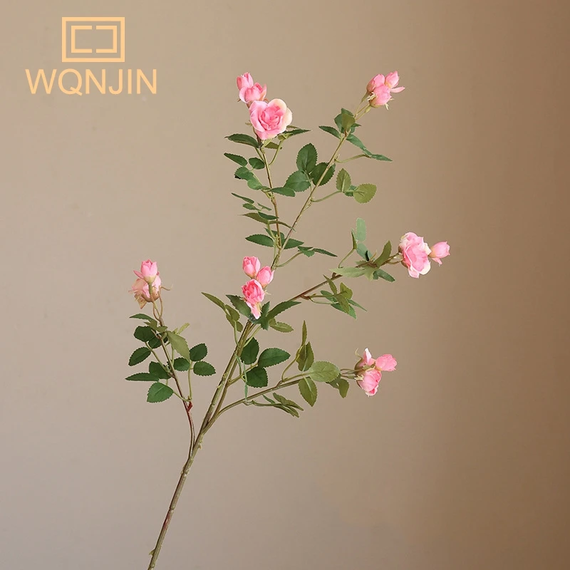 Wqnjin neue schöne kleine Rosen künstliche Seide Blume Hochzeit DIY Sammelalbum Flores künstliche Herbst haus Dekor – Detail 12