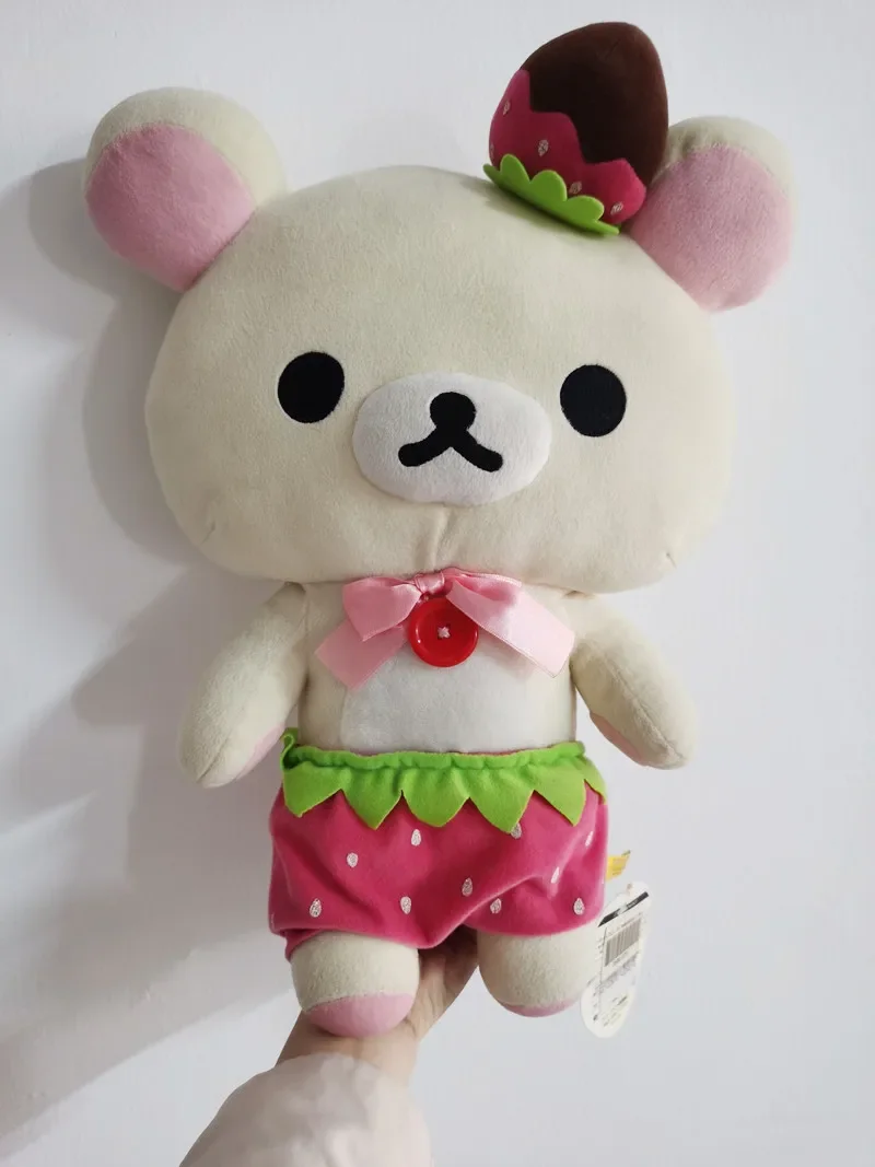 New Cute Rilakkuma Korilakkuma Bear Chocolate Pink Strawberry Big Plush Stuffed Pillow Cushion Toy Doll Kids Children Gifts 40cm