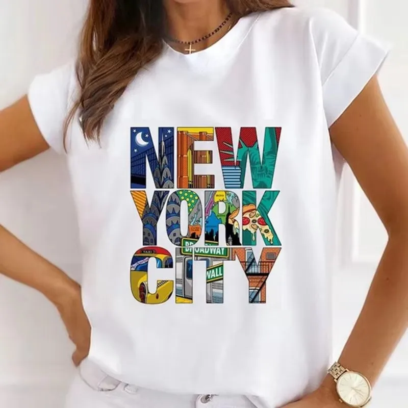 

Love Girl T-shirt Loose Base Shirt Women's Fashion Short-sleeved Women's T-shirt Tops Aesthetic Fashionable summer polyester