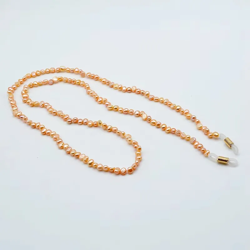 Pink Pearl Glasses Chains Natural Freshwater Small Pearls Creative Glasses Chains Sunglasses Myopia Accessories Mother Gifts